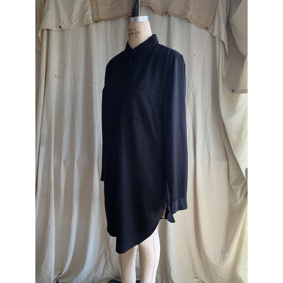Chico’s Black Button Down Top Tunic Size 2 Medium NWT - Picture 6 of 7